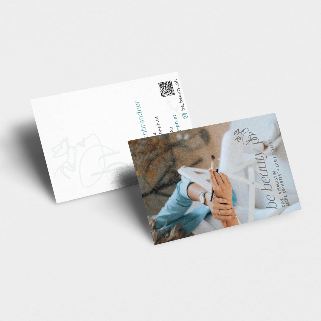 Business card mockup psd for nature shop